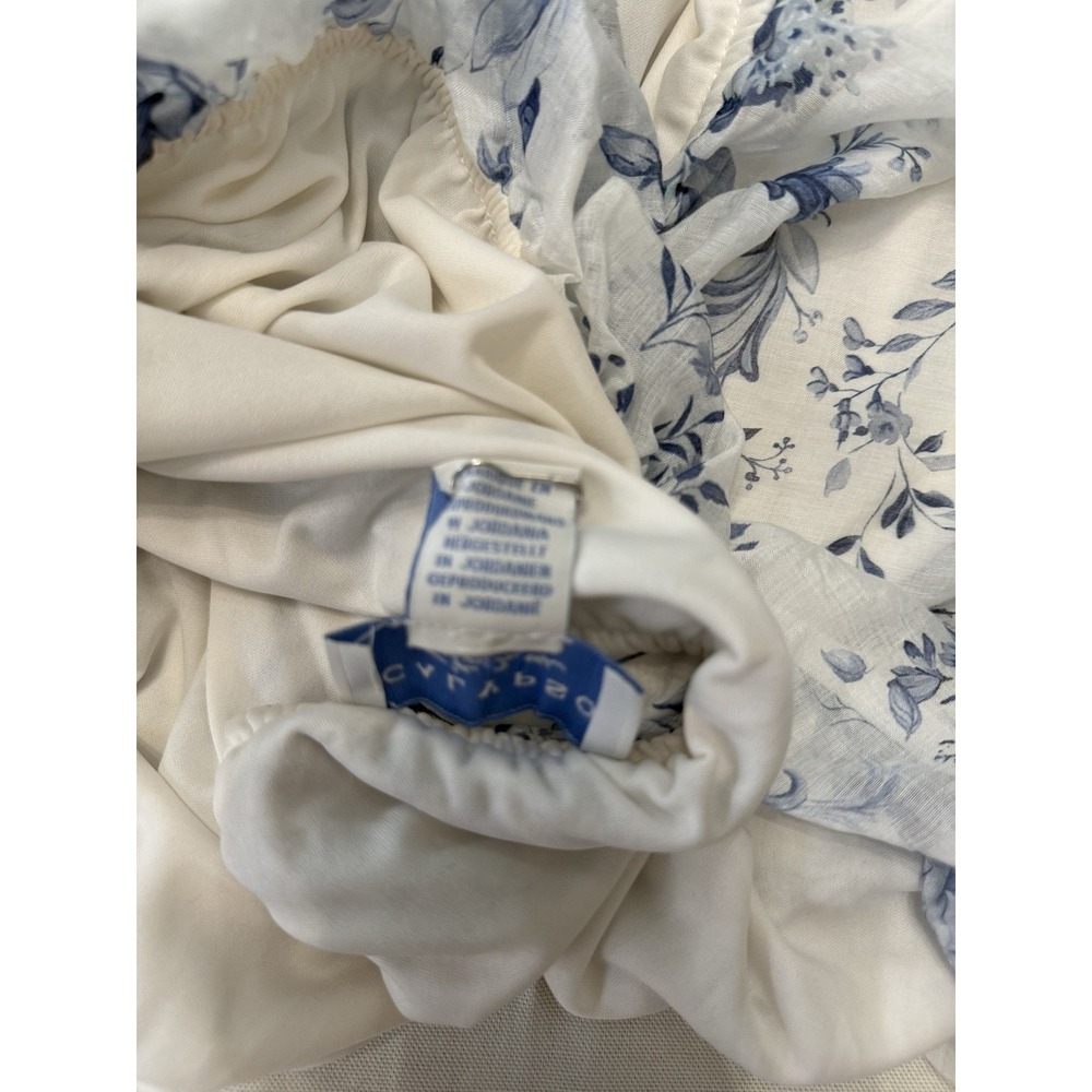 Calypso St. Barth Floral Top Blue White Floral, Puffy Sleeves Women's XL - Picture 5 of 5